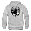 Abstract Turntable Wings Hoodie - heather gray