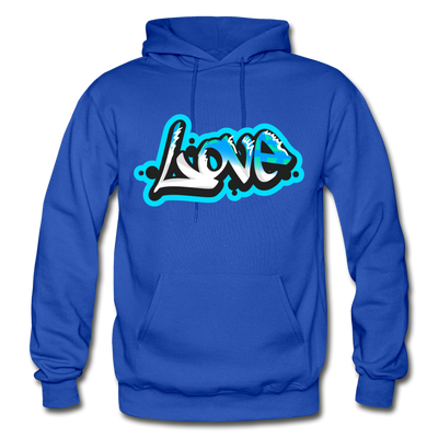 Love Graffiti Hoodie - royal blue