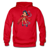 Hot Girl Chains Cartoon Hoodie - red