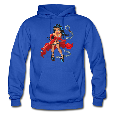 Hot Girl Chains Cartoon Hoodie - royal blue