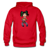 Cartoon Girl Hoodie - red