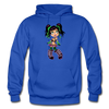 Cartoon Girl Hoodie - royal blue