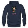 Cartoon Girl Hoodie - navy