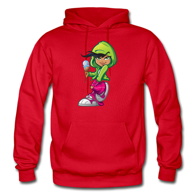 Ice Cream Cone Girl Hoodie - red