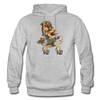 Officer Girl Cartoon Hoodie - heather gray