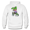 DJ Girl Cartoon Hoodie - white