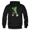 DJ Girl Cartoon Hoodie - black