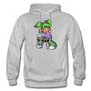 DJ Girl Cartoon Hoodie - heather gray