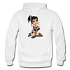 Hot Girl Cartoon Hoodie - white