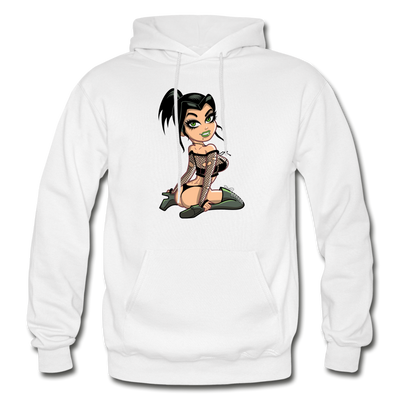 Hot Girl Cartoon Hoodie - white