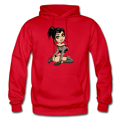 Hot Girl Cartoon Hoodie - red