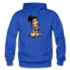 Hot Girl Cartoon Hoodie - royal blue