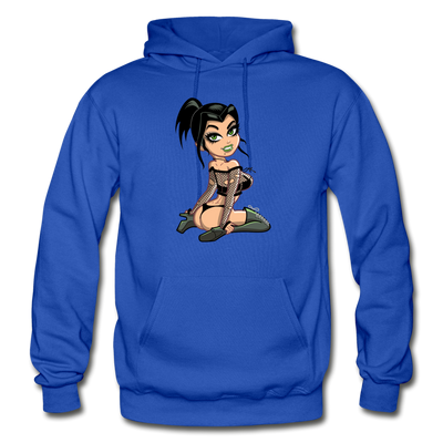 Hot Girl Cartoon Hoodie - royal blue