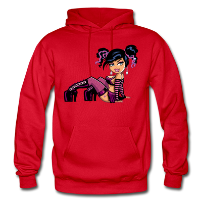 Hot Girl Cartoon Hoodie - red