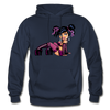 Hot Girl Cartoon Hoodie - navy