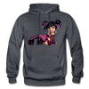 Hot Girl Cartoon Hoodie - charcoal gray