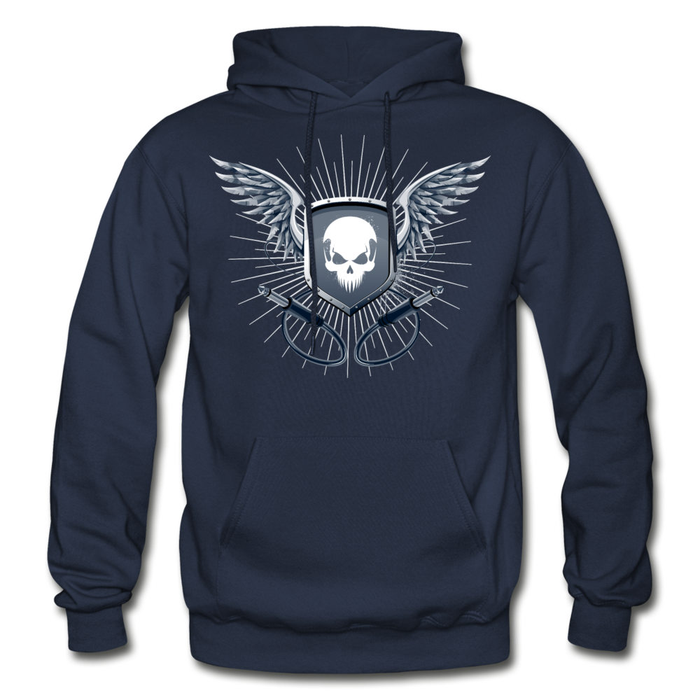 Skull Wings Hoodie - navy