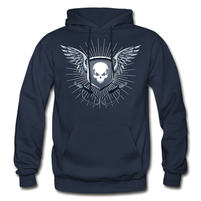 Skull Wings Hoodie - navy