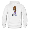 Cartoon Girl Hoodie - white