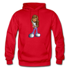 Cartoon Girl Hoodie - red