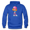 Cartoon Girl Hoodie - royal blue