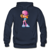 Cartoon Girl Hoodie - navy