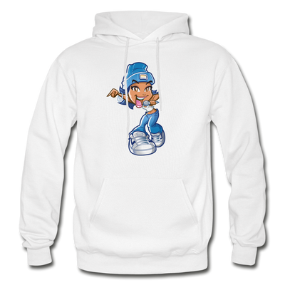 MC Girl Cartoon Hoodie - white