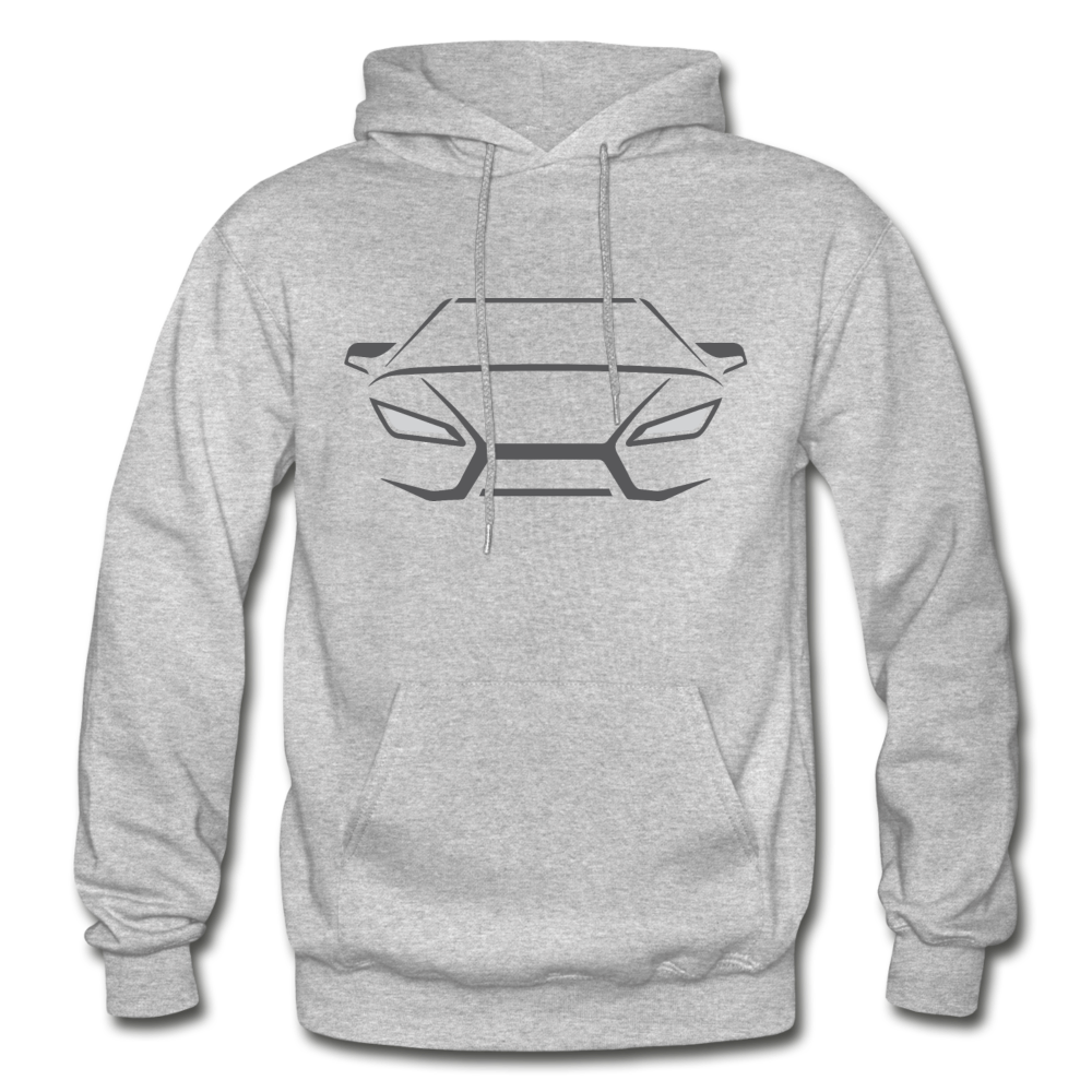 Sports Car Outline Hoodie - heather gray