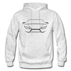 Sports Car Outline Hoodie - light heather gray