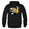 DJ Mixing Cartoon Hoodie - black