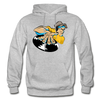 DJ Mixing Cartoon Hoodie - heather gray