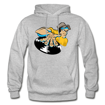 DJ Mixing Cartoon Hoodie - heather gray