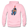 Guitar Girl Cartoon Hoodie - light pink