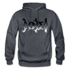 Dancing Silhouettes Hoodie - charcoal gray
