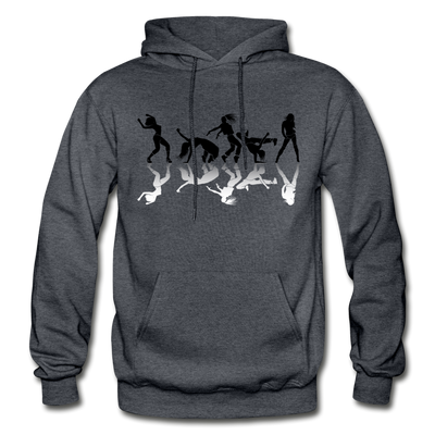 Dancing Silhouettes Hoodie - charcoal gray