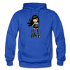 Guitar Girl Cartoon Hoodie - royal blue