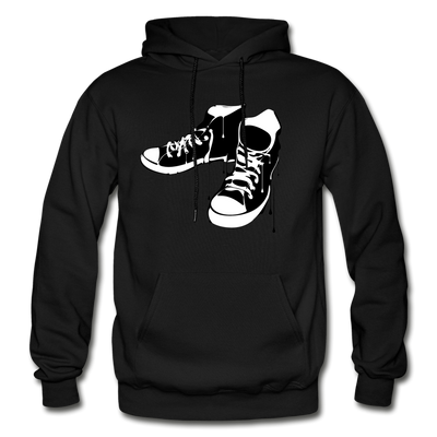 Black & White Chucks Sneakers Hoodie - black