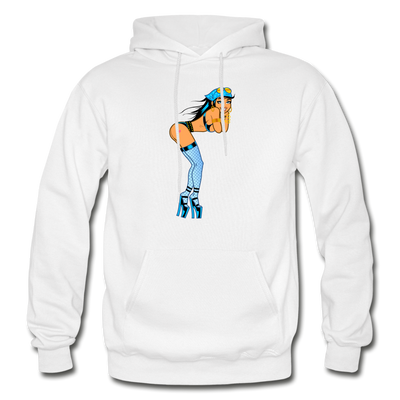 Hot Girl Cartoon Hoodie - white