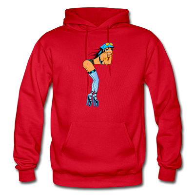 Hot Girl Cartoon Hoodie - red