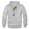 Hot Girl Cartoon Hoodie - heather gray