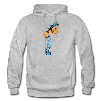 Hot Girl Cartoon Hoodie - heather gray