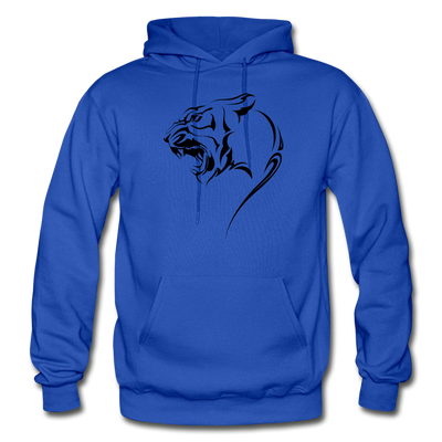 Tribal Maori Jungle Cat Hoodie - royal blue