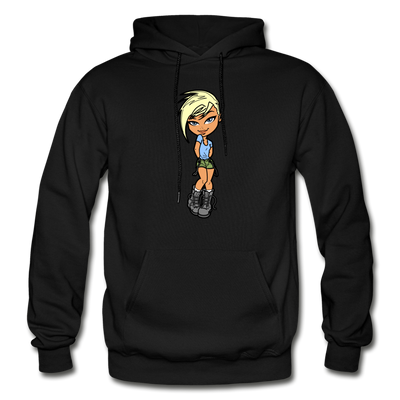 Cartoon Girl Hoodie - black