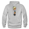 Cartoon Girl Hoodie - heather gray