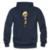 Cartoon Girl Hoodie - navy