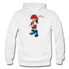 Hockey Girl Cartoon Hoodie - white