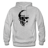 Abstract Skull Hoodie - heather gray