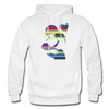 Colorful Abstract Stripes Mom & Baby Hoodie - white