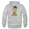 Cartoon Girl Hoodie - heather gray