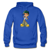 Cartoon Girl Hoodie - royal blue